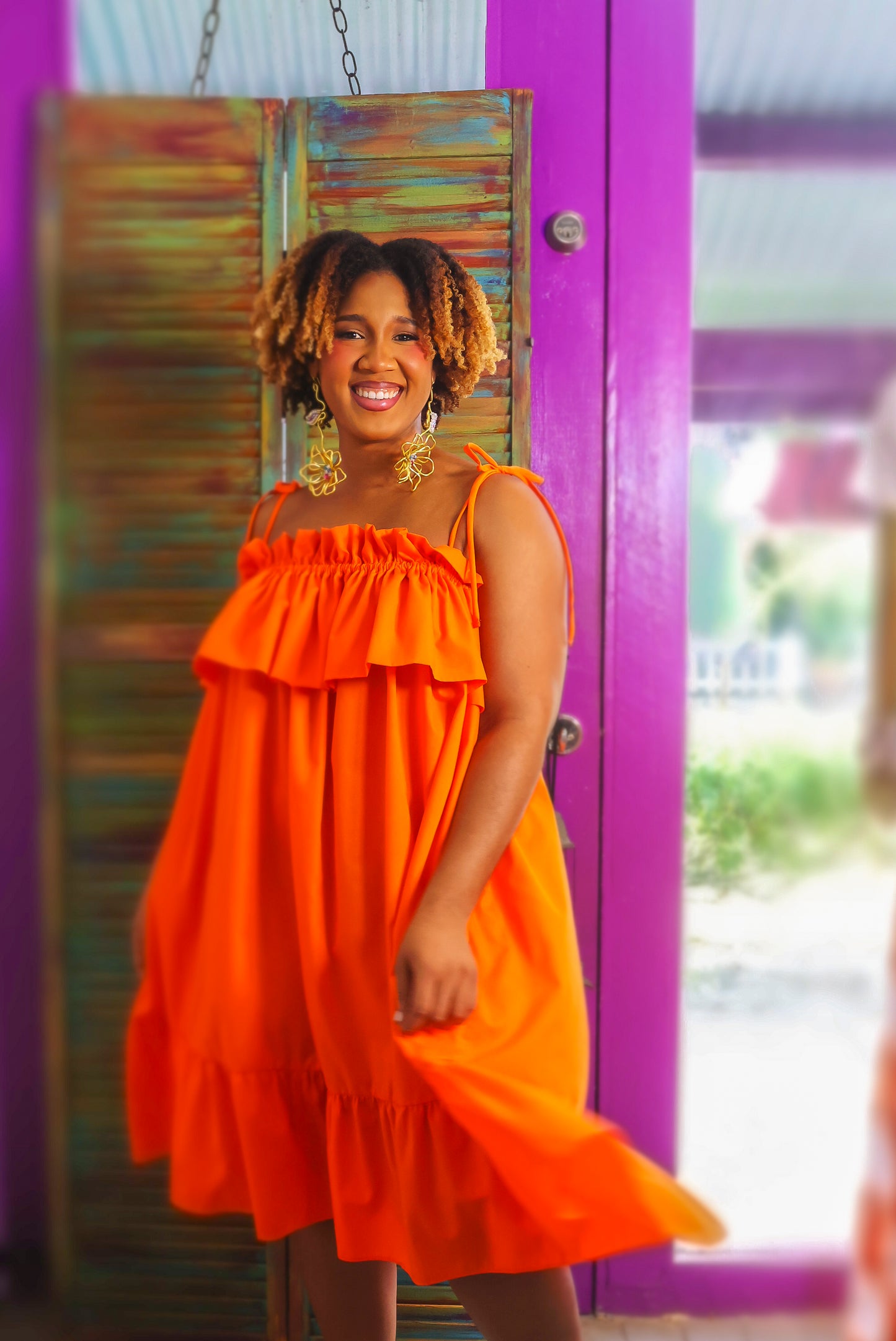 A-Line Ruffle Dress