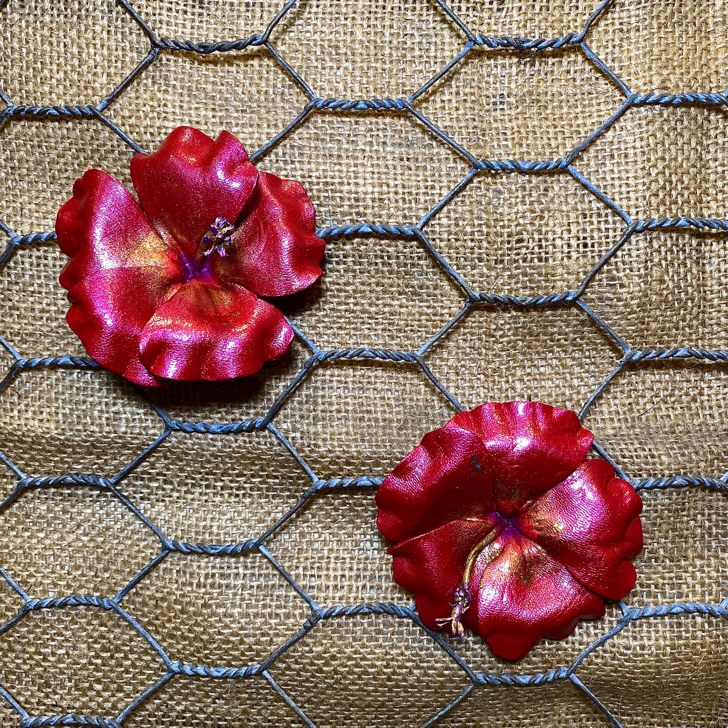 Painted Flower Earrings