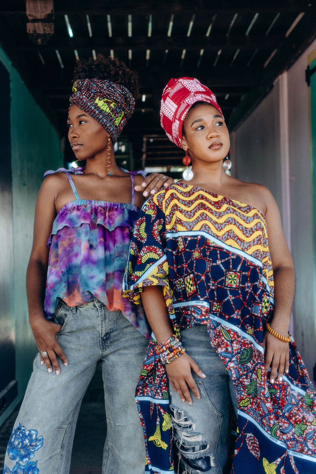 Cold Shoulder Ankara Top