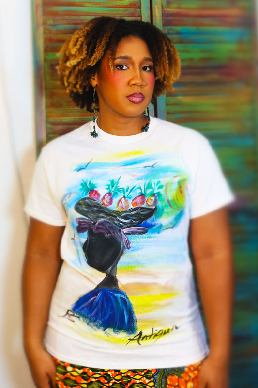 Market Woman Painted Shirt