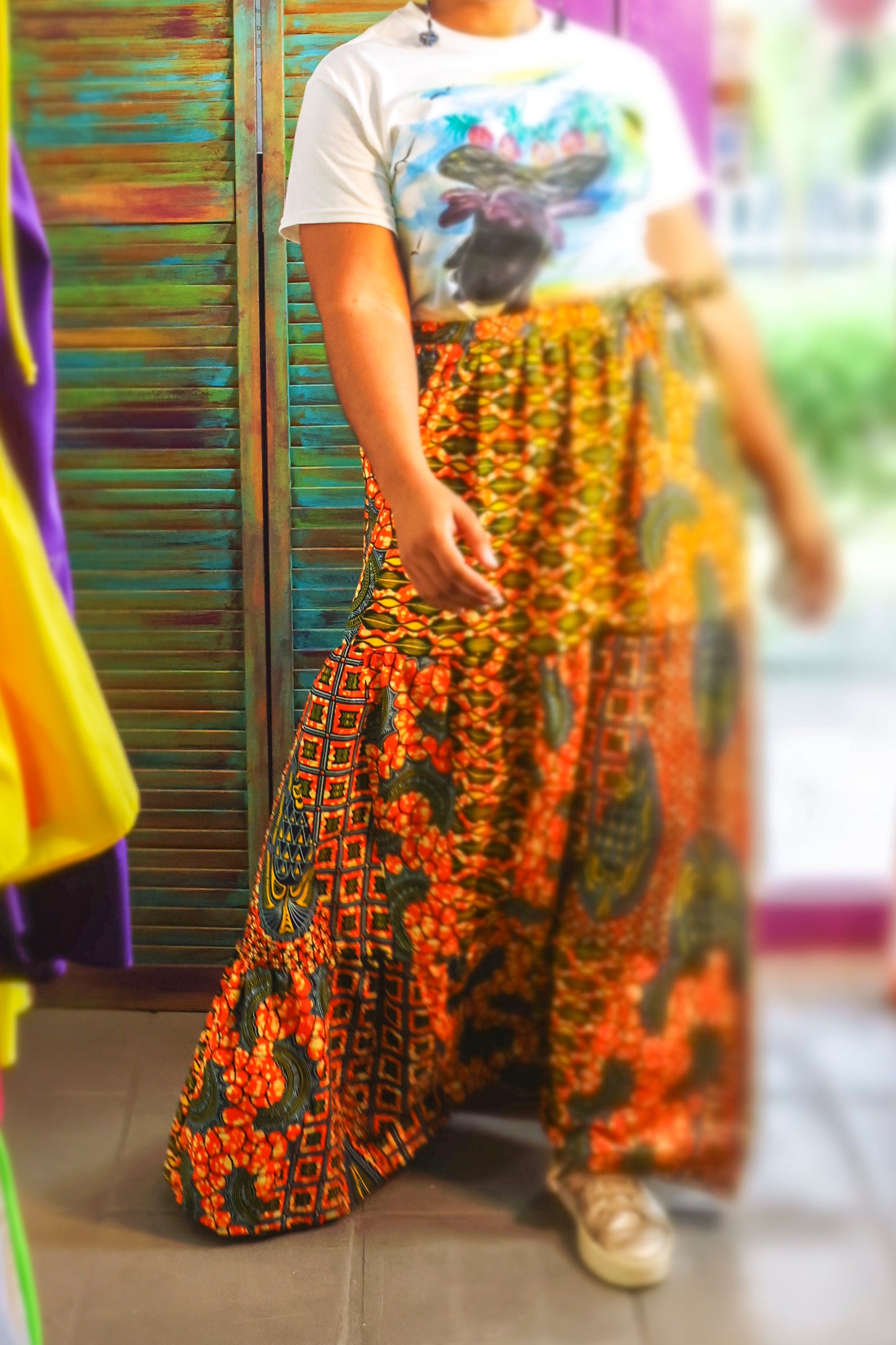 Drawstring Maxi Skirt