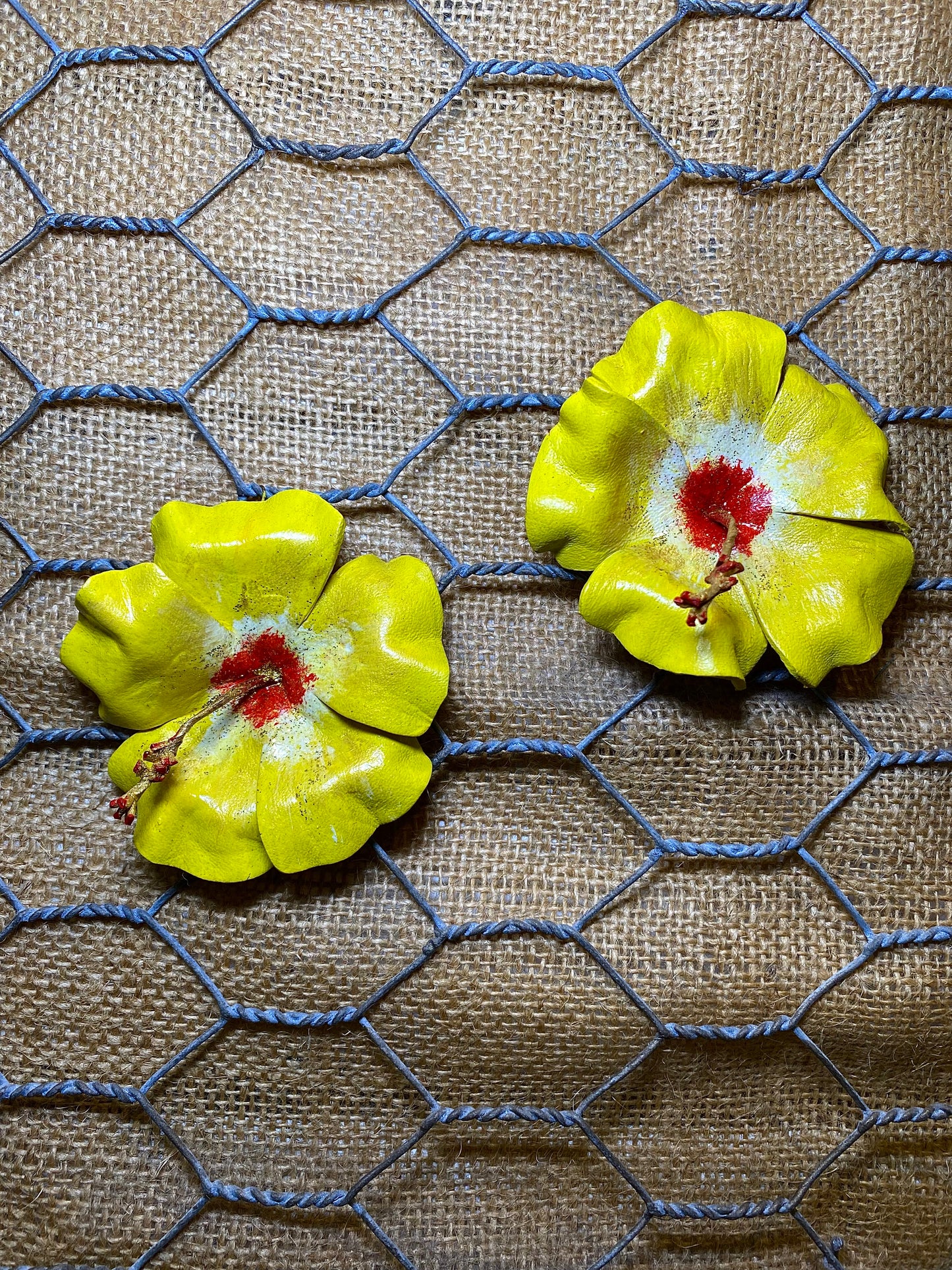 Painted Flower Earrings