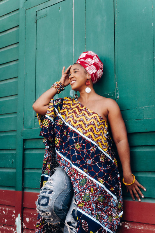 Cold Shoulder Ankara Top