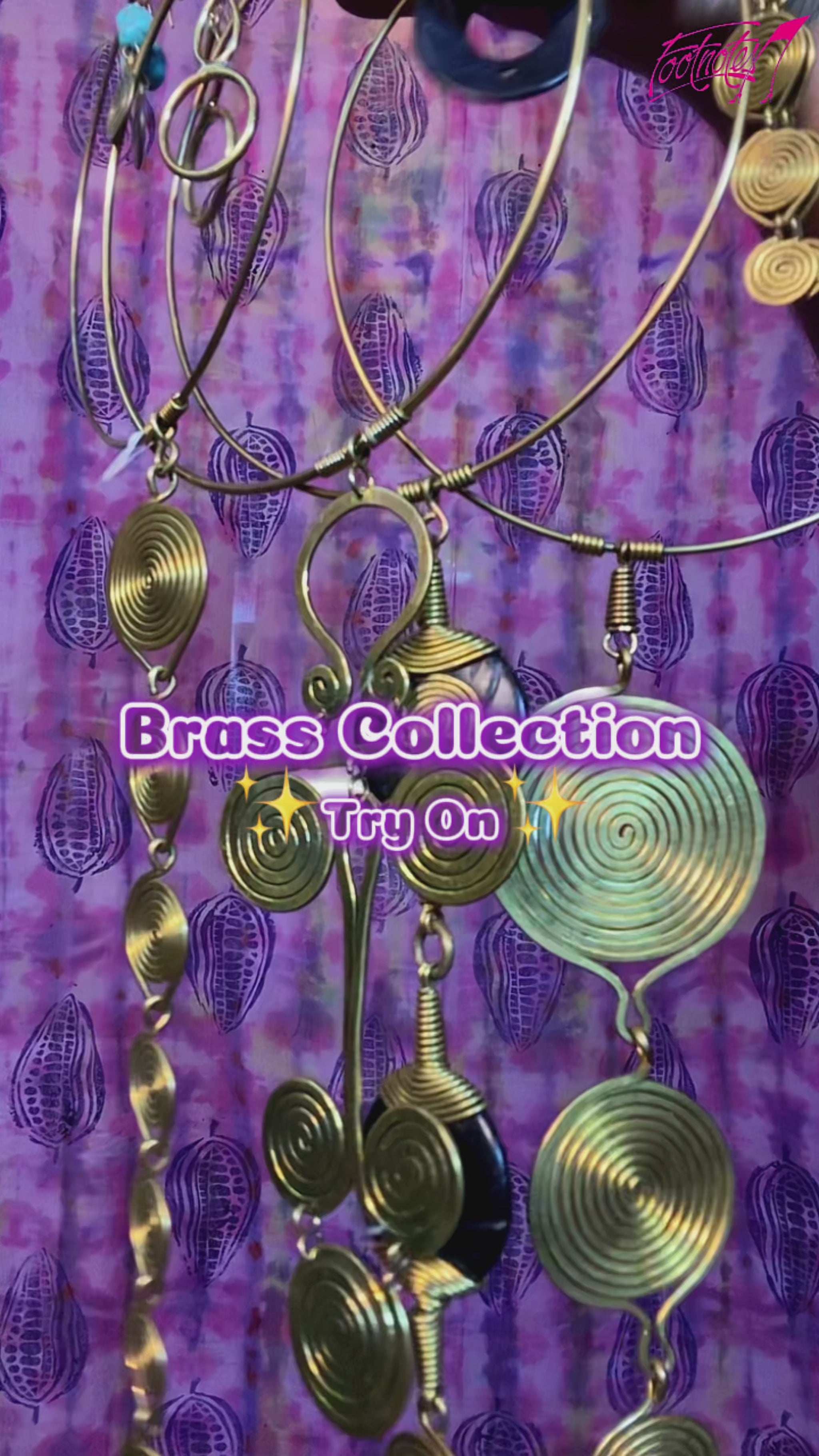 Video showing various styles from Brass Collection. Model is wearing black ensemble so the brass can stand out.